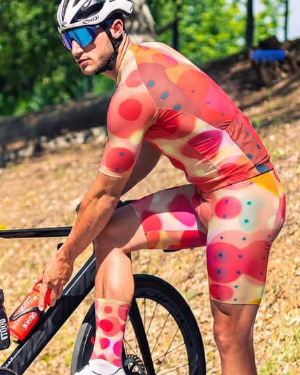 ROCKBROS Men's Ethereal Crimson Nebula Cycling Bibs