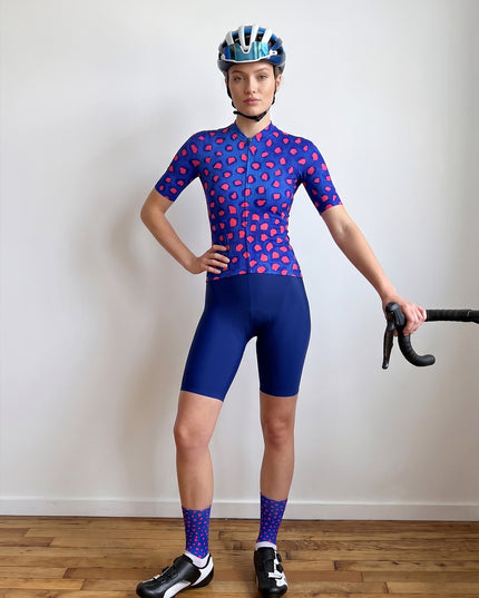 ROCKBROS Women's Neo-Expressionist Textured Dot Cycling Jersey