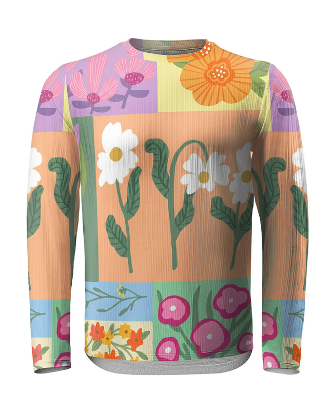 ROCKBROS Romantic Abstract Floral Artistic Long Sleeve Cycling Sweatshirt