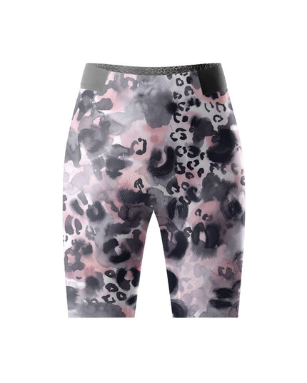 ROCKBROS Women's Pink Ink Leopard Cycling Shorts 3D Padded Cycling Shorts