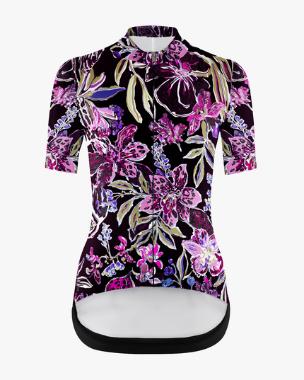 Women's Cycling Jersey in Plant pattern