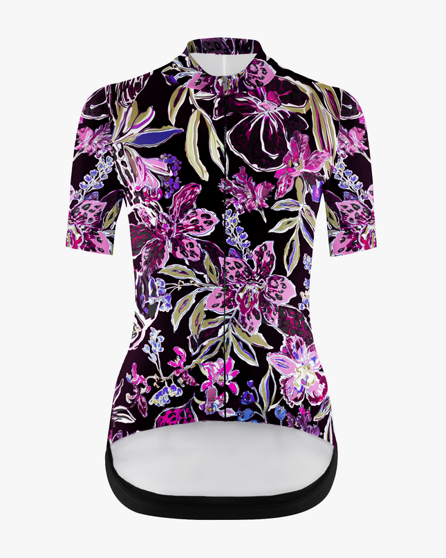 Women's Cycling Jersey in Plant pattern