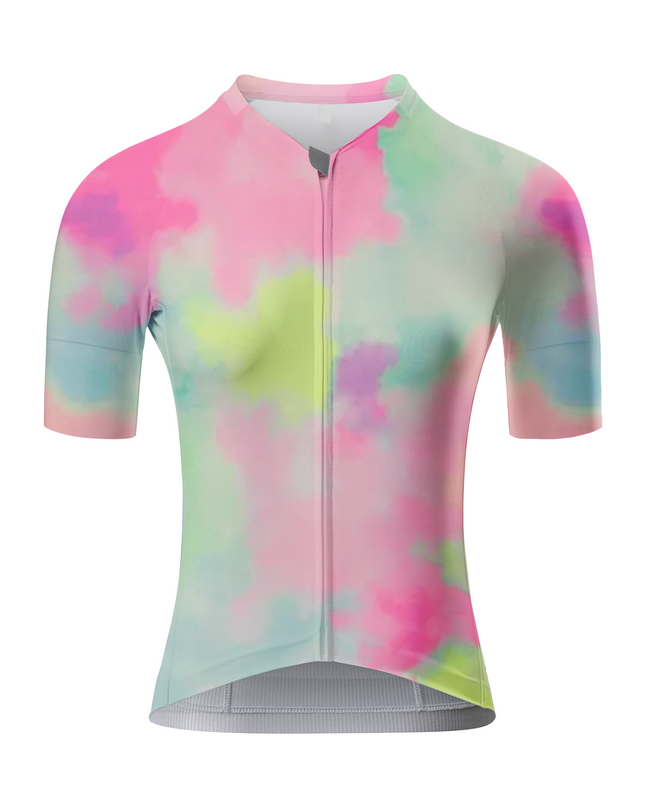 ROCKBROS Women Pastel Neon Watercolor Cycling Jersey