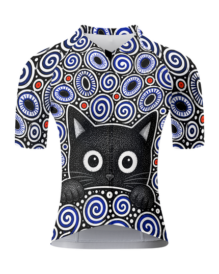 ROCKBROS Women's Spiral Cat Short-Sleeve Cycling Jersey