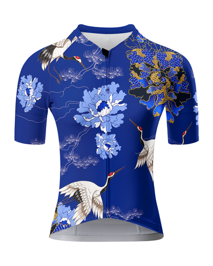 ROCKBROS Women's Crane Peony Short-Sleeve Cycling Jersey