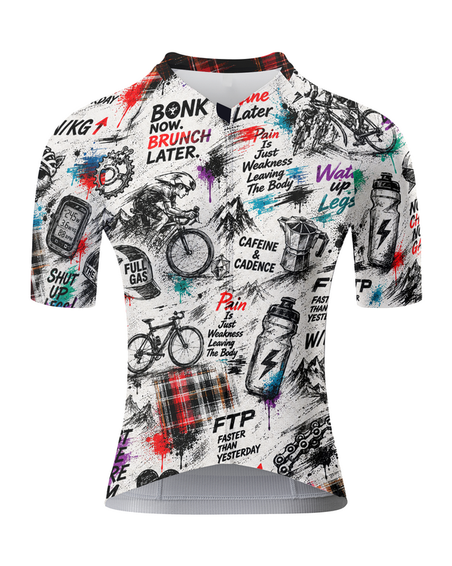 ROCKBROS Women's White Base Multicolor Graffiti Bike Sketch Cycling Jersey