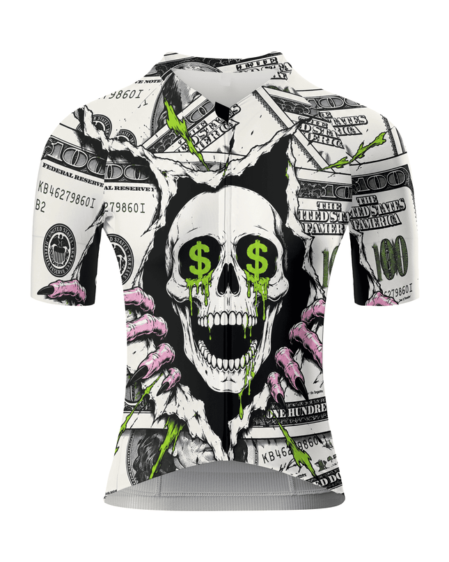 ROCKBROS Men's Skull Dollar Graphic Short Sleeve Cycling Jersey