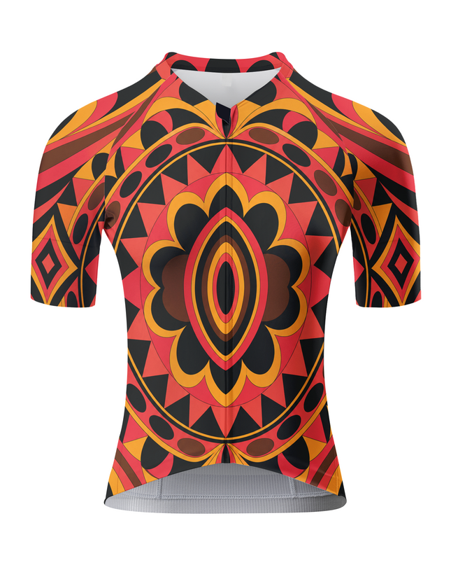 ROCKBROS Women's Vintage Tribal Mandala Geometric Cycling Jersey