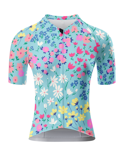 ROCKBROS Women's Pastel Floral Cycling Jersey