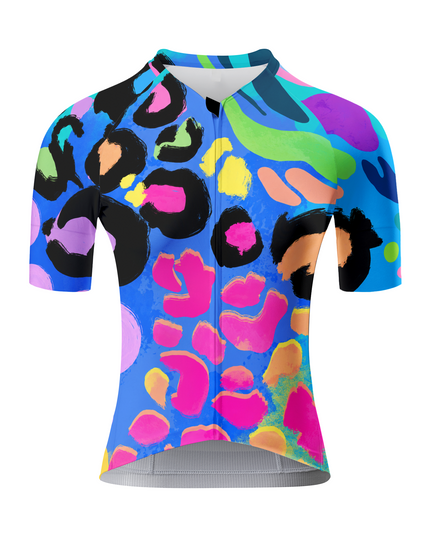 ROCKBROS Women's Colorful Abstract Print Short Sleeve Cycling Jersey