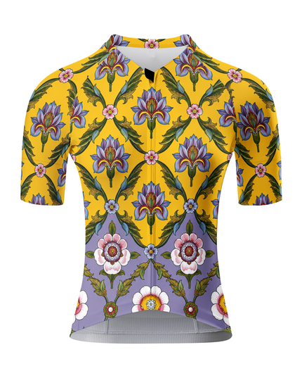 ROCKBROS Women's Golden Iris Garden Short-Sleeve Cycling Jersey