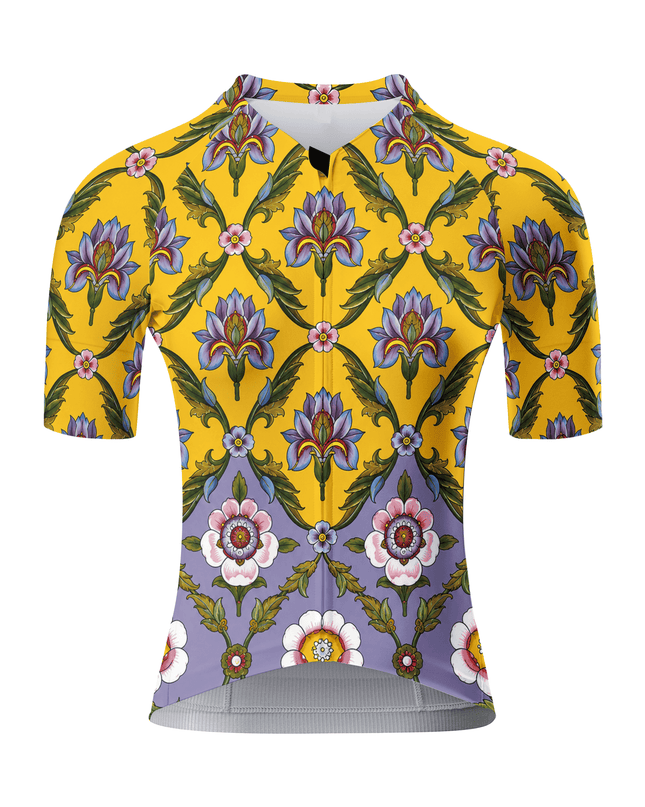 ROCKBROS Women's Golden Iris Garden Short-Sleeve Cycling Jersey
