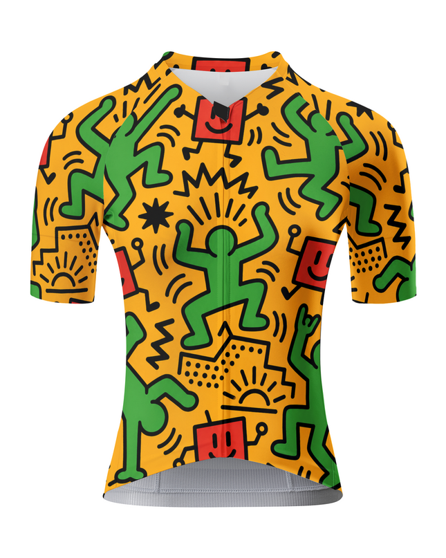 ROCKBROS Women's Retro LES Graffiti Cycling Jersey
