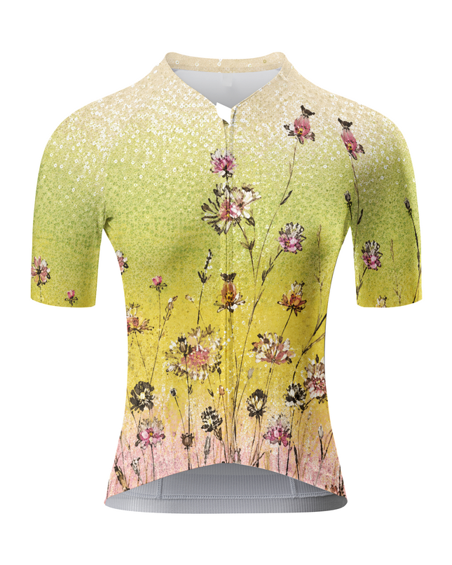 ROCKBROS Women's Pastoral Meadow Floral Art Performance Cycling Jersey