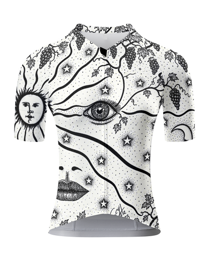ROCKBROS Women's Celestial Eye Grape Print Short Sleeve Cycling Jersey
