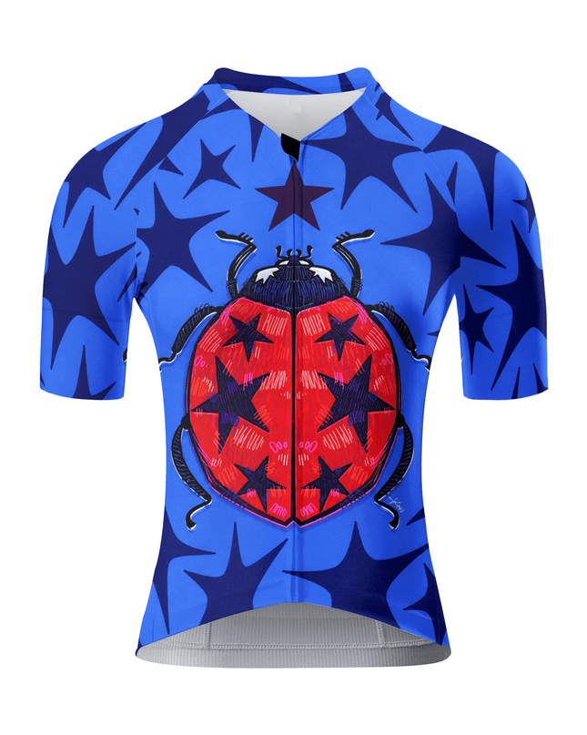 ROCKBROS Women's Halloween Beetle Star Print Short Sleeve Cycling Jersey