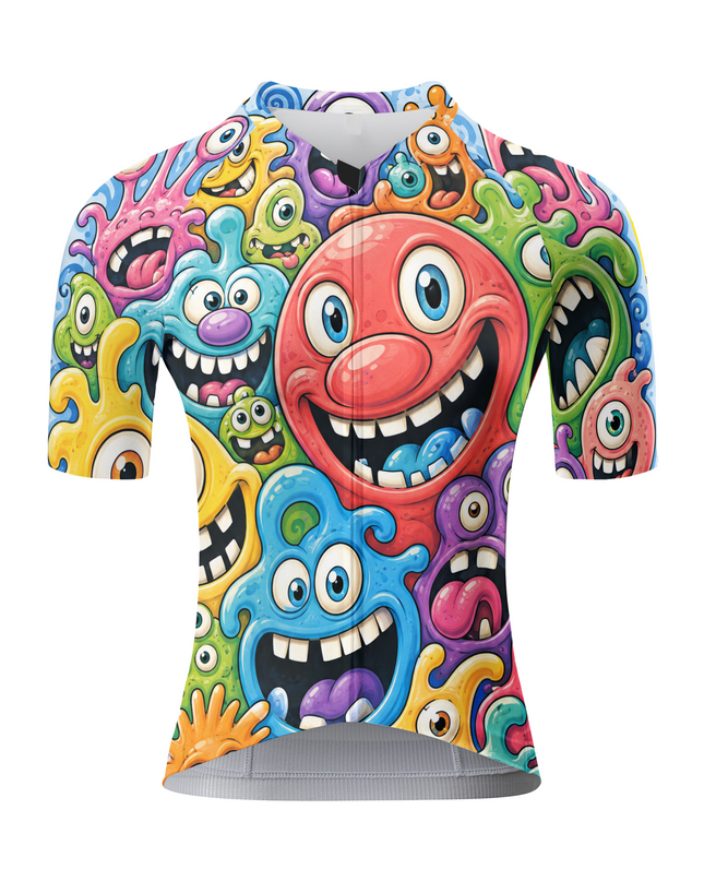 ROCKBROS Women's Cute Monster Cartoon Cycling Jersey