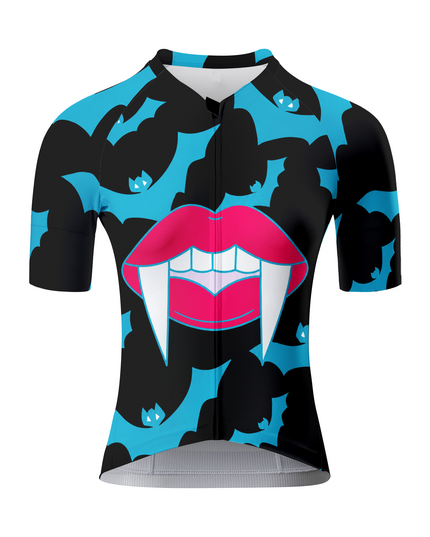 ROCKBROS Women's Halloween Vampire Bat Print Short Sleeve Cycling Jersey