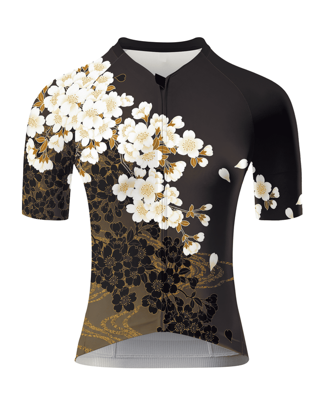 ROCKBROS Women's Midnight Blossom Short-Sleeve Cycling Jersey