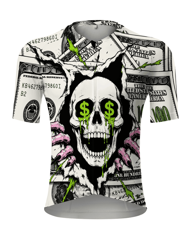 ROCKBROS Women's Skull Dollar Graphic Short Sleeve Cycling Jersey