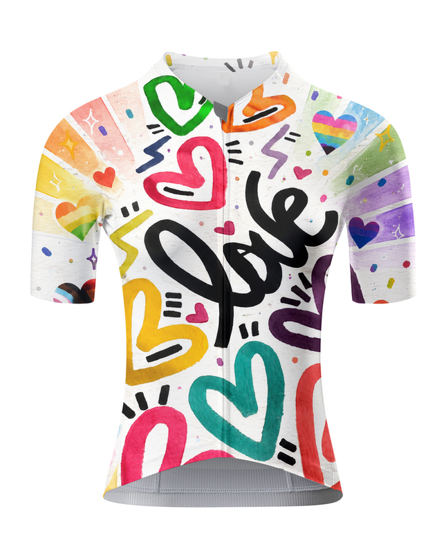 ROCKBROS Women's Rainbow Graffiti Cycling Jersey