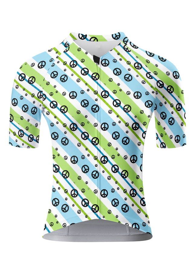 ROCKBROS Women's Fresh Diagonal Stripe Peace Sign Cycling Jersey