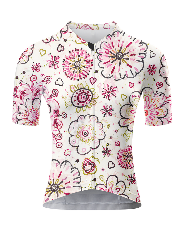 ROCKBROS Women's Whimsical Flower Cycling Jersey