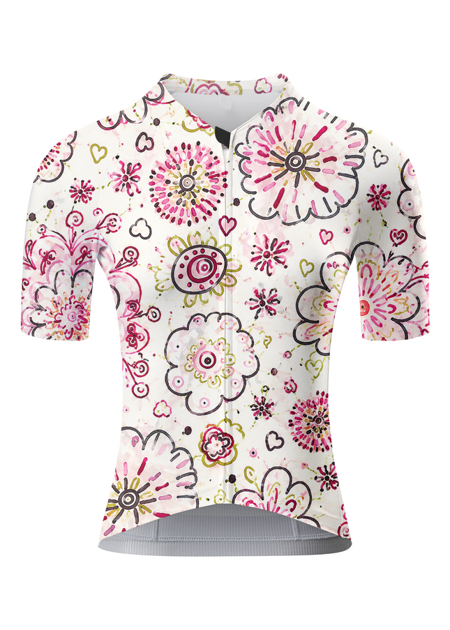 ROCKBROS Women's Whimsical Flower Cycling Jersey
