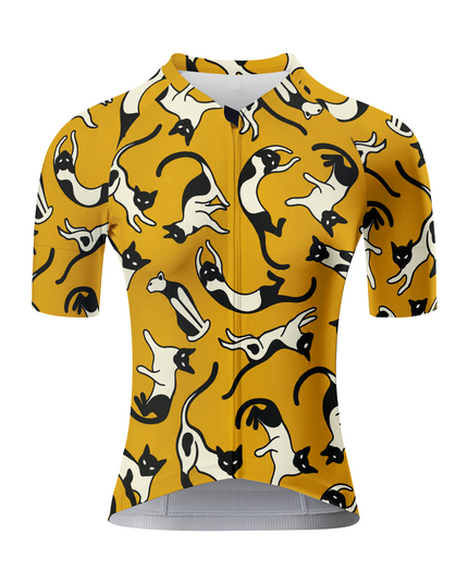 ROCKBROS Women's Mustard Cat Motion Cycling Jersey