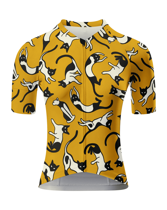 ROCKBROS Women's Mustard Cat Motion Cycling Jersey