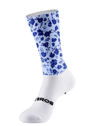 ROCKBROS Women's Vintage Blue Floral Cycling Bibs