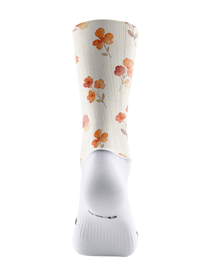 ROCKBROS Women Watercolor Orange Floral Padded Cycling Bib Shorts