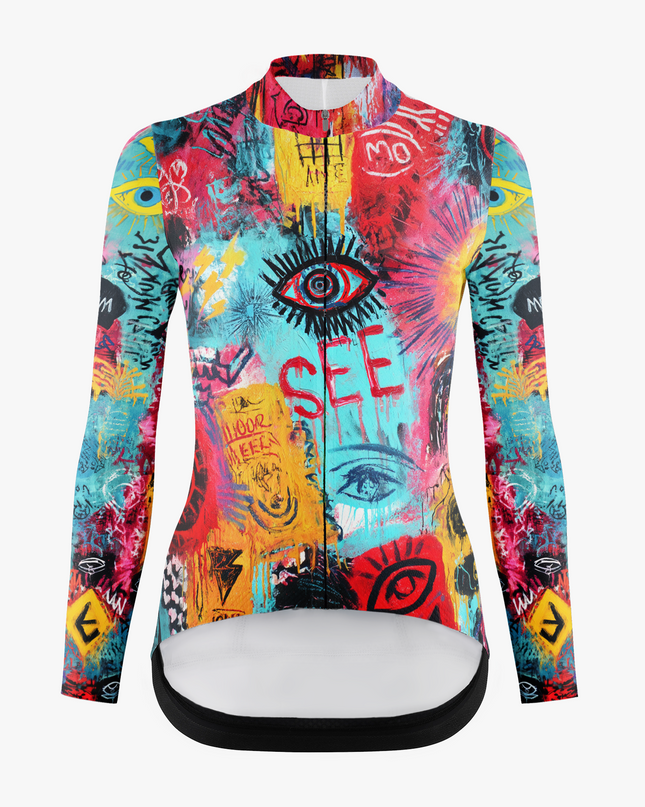 Women's Graffiti Eye Graphic Cycling Jersey