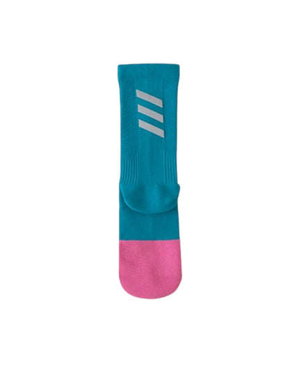 One Size Reflective Stripe Mid-Calf Cycling Socks