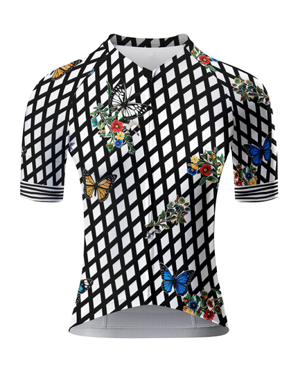 ROCKBROS Women's 'Wild Butterfly' Checkerboard Pro Training Bib Shorts