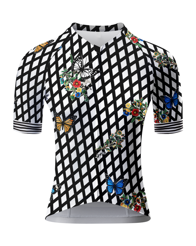 ROCKBROS Women's 'Wild Butterfly' Checkerboard Pro Training Bib Shorts