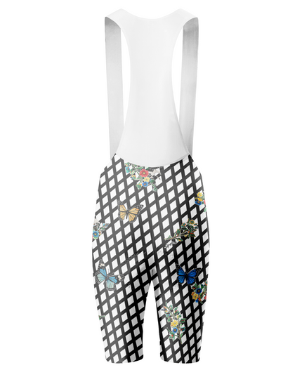 ROCKBROS Women's 'Wild Butterfly' Checkerboard Pro Training Bib Shorts