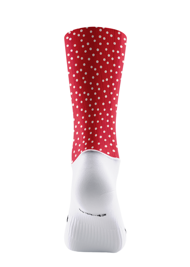 ROCKBROS Retro Polka Dot Aero Socks – Vintage Red "Queen of the Road"