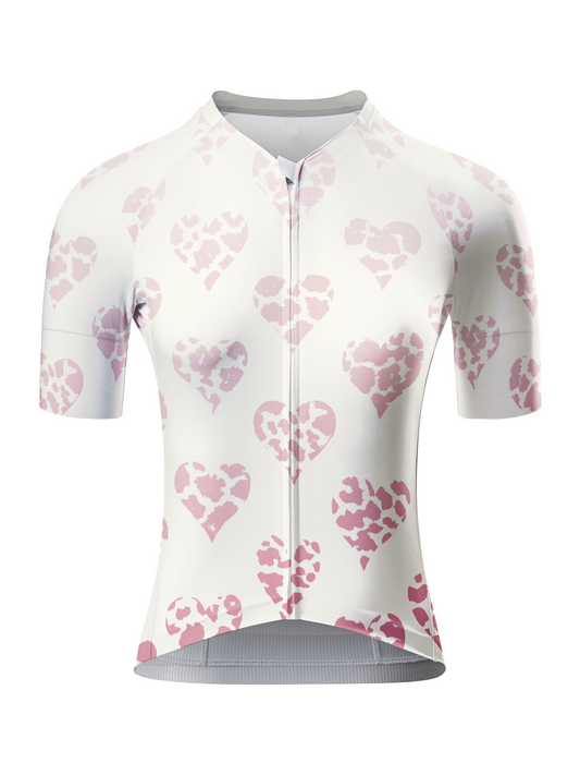 ROCKBROS Women's Heart & Cheetah Mixed-Pattern Pro Jersey