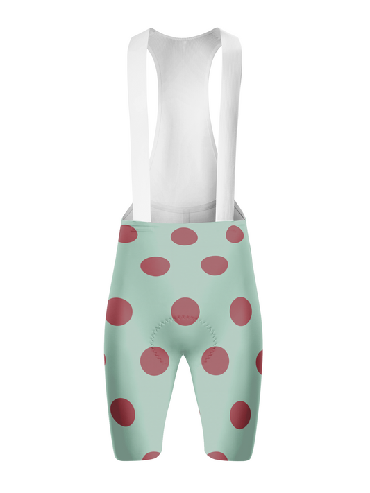 ROCKBROS Women's Pop-Polka Mint & Magenta Pro Bib Shorts