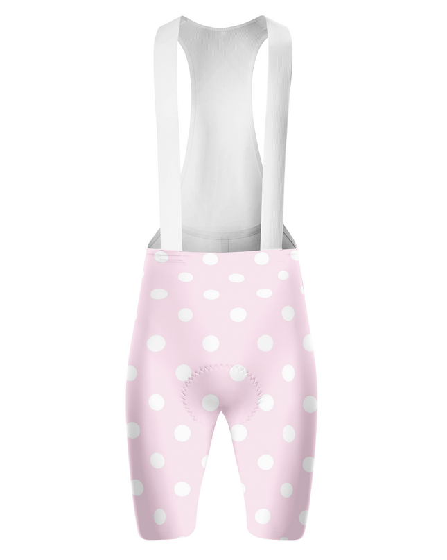 ROCKBROS Women's Pink Pop Polka-Dot Pro Bib Shorts