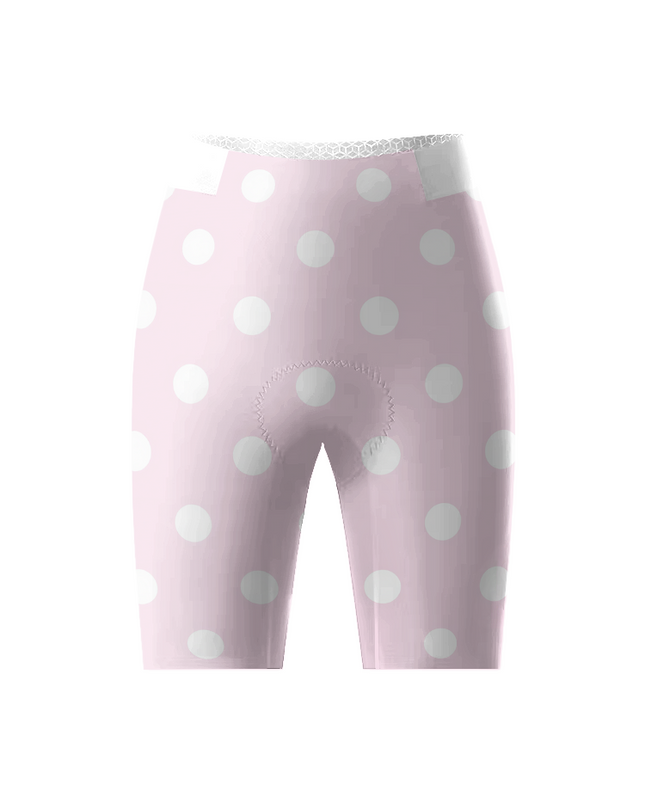ROCKBROS Women's Pink Pop Polka-Dot Pro Bib Shorts