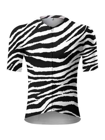 RockBros Men's "Shadow Stripe" Kinetic Zebra Pattern Cycling Jersey