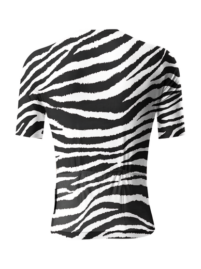 RockBros Men's "Shadow Stripe" Kinetic Zebra Pattern Cycling Jersey