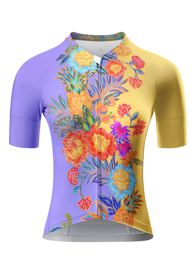 ROCKBROS Women's Tropical Punch Pineapple & Floral High-Contrast Pro Aero Set