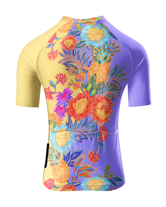 ROCKBROS Women's Tropical Punch Pineapple & Floral High-Contrast Pro Aero Jersey