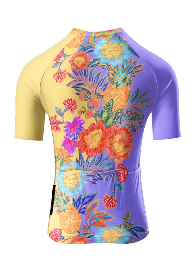 ROCKBROS Women's Tropical Punch Pineapple & Floral High-Contrast Pro Aero Jersey