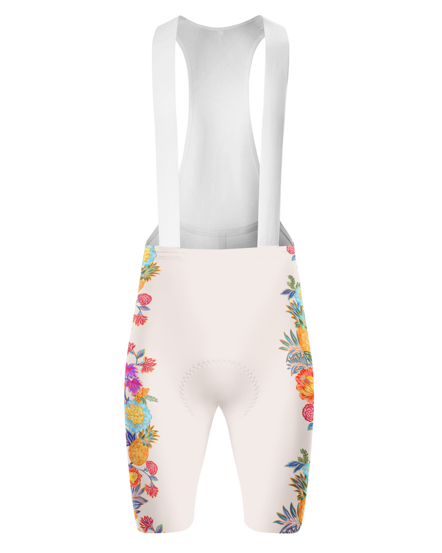ROCKBROS Women's Tropical Floral Side-Panel Pro Cycling Bib Shorts