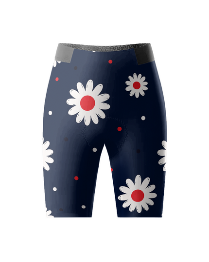 ROCKBROS Women's Navy Daisy Polka Dot Cycling Shorts
