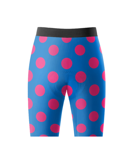 ROCKBROS Men's Blue & Pink Polka Dot Cycling Shorts